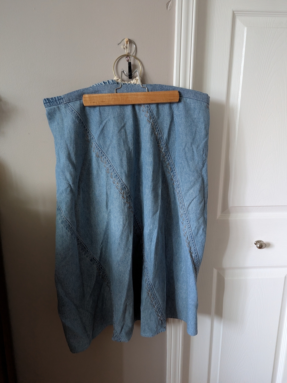 Vintage Denim Midi Skirt